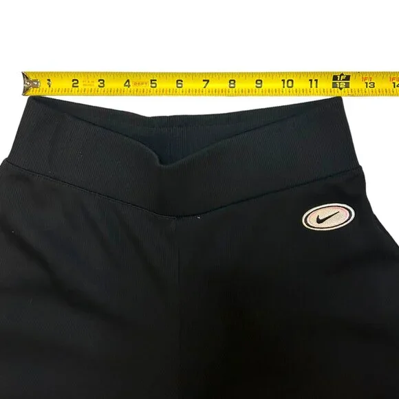 Nike Women's Wide Leg Ribbed Dri Fit Stretch Cropped Pant Size Small Activewear - Picture 5 of 7